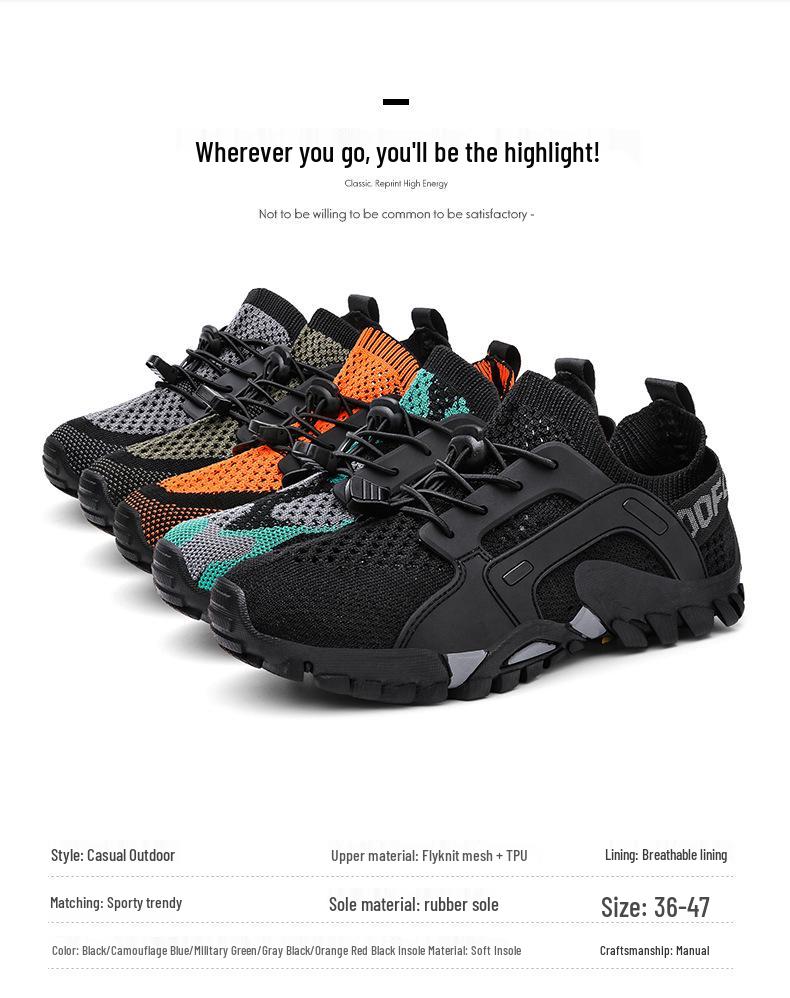 2025 Outdoor Sports Shoes – Non-slip, Wear-resistant for Hiking, Cycling, Mountaineering, Fishing, and Water Activities.