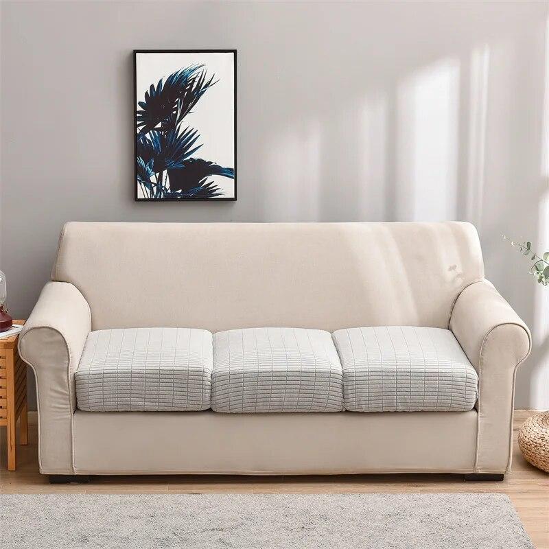 1PC Jacquard Sofa Seat Cushion Cover L-shaped Sofa Slipcover For Living Room Combination Chaise Furniture Protector Home Decor