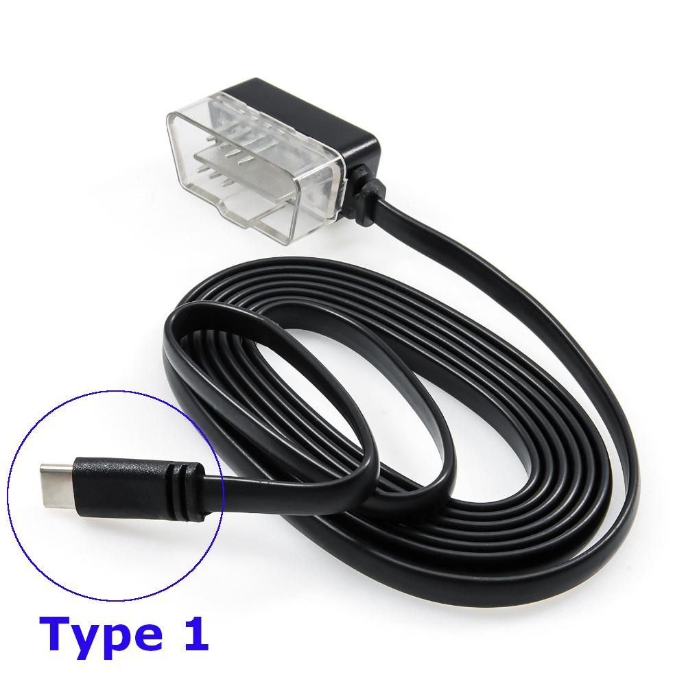 1PC Obd2 Cable Mini Usb OBDII 2 7 Pin To Mini USB Connection Cable For Car HUD Head Up Display Hud OBD Cable