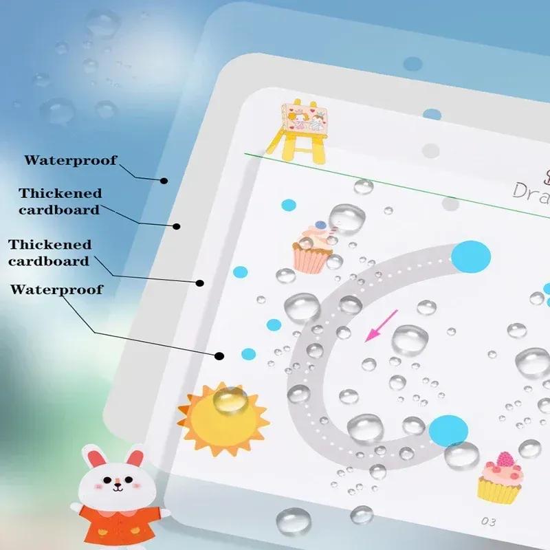 Reusable Magical Tracing Drawing Workbook for Kids Pen Control Training Drawing Practice Copybook Early Education Stationery