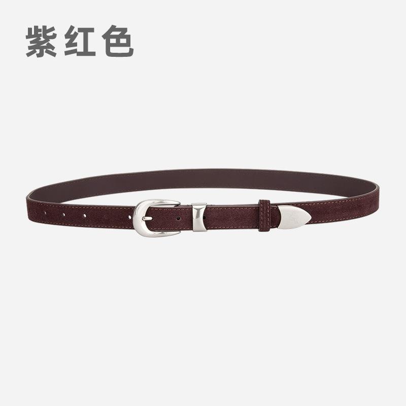 

Ремень женский матовый бархат джинсы декоративный индивидуальный ретро кожаный ремень женский 110cm