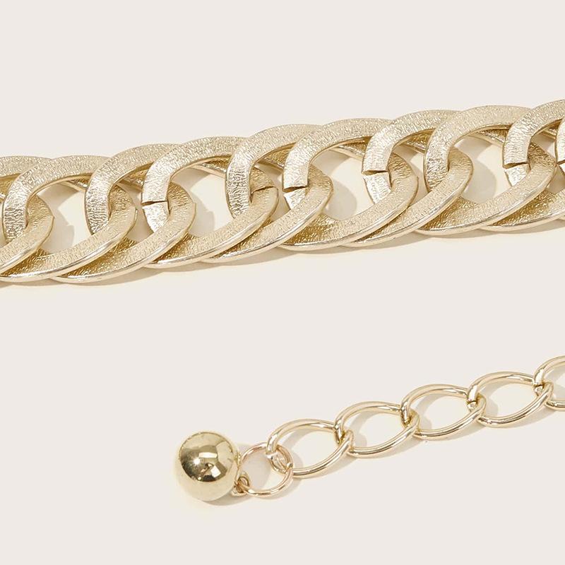 Fashion Spring Irregular Double Oval Metal Waist Chain Versatile Skirt Women's Belt Waist Thigh Waist Waist Decoration