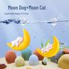Floating Little Witch & Moon Cat Aquarium Ornament Set