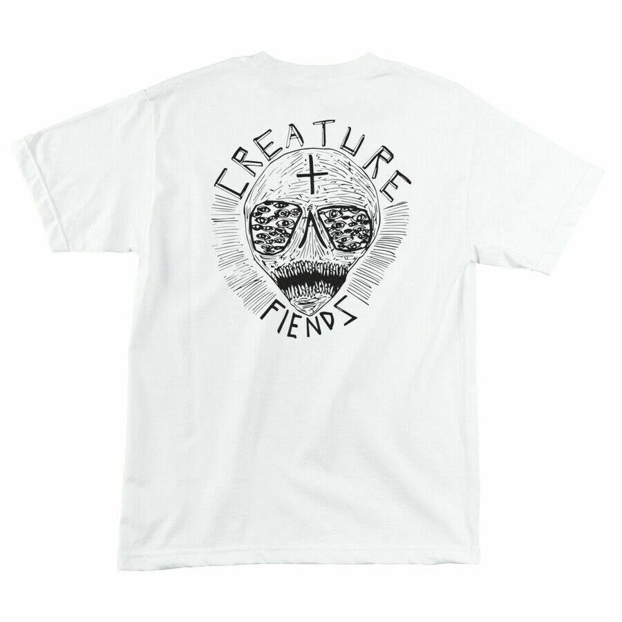 Creature MAGIC HANDZ Skateboard T Shirt WHITE XS