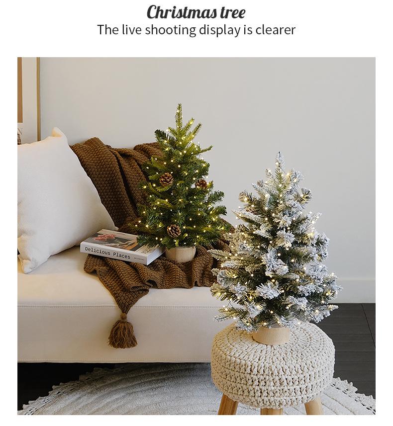 Qingmeng PVC Mixed Desktop Christmas Tree - Available In 45cm, 60cm, and 90cm Sizes
