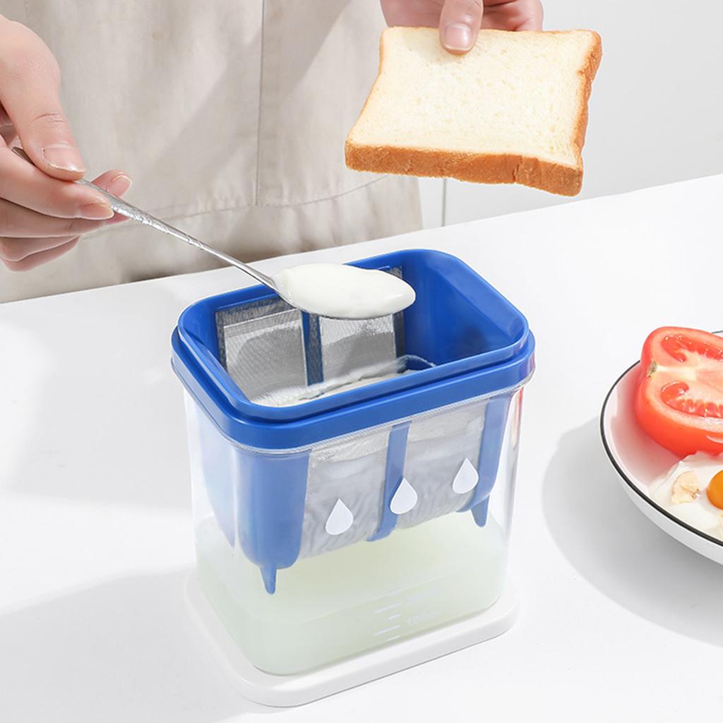 Yogurt Filter Greek Yogurt Strainer Fine Mesh Yogurt Filter W Lid Reusable Cheese Yogurt Whey Separator Portable Yogurt Parfait