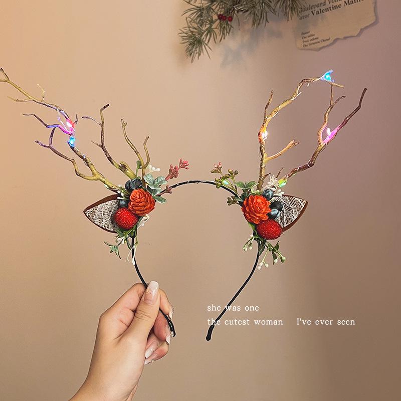 Women's Christmas Plush Hat Headband Hair Accessories