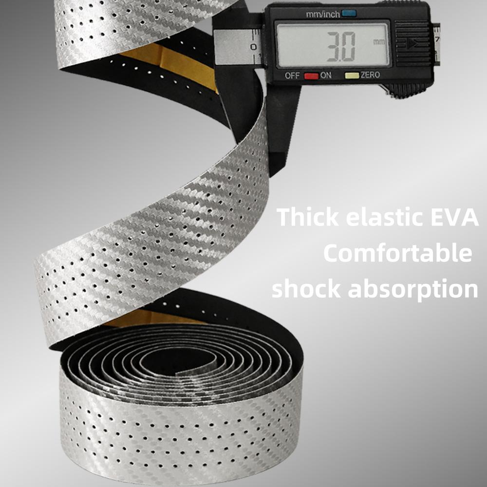 Road Bike Handlebar Tape Bar Tapes EVA/PU Soft Anti-Vibration Wrap Tape Durable Bar Bartape Anti-slip Carbon Fiber Pattern