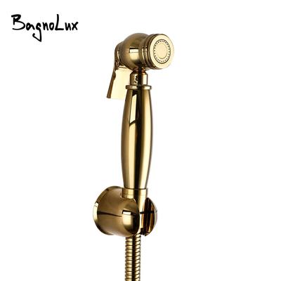 Titanium Gold Brass Wall-mounted Handheld Bathroom Toilet Bidet Faucet Sprayer