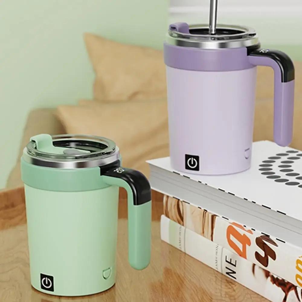 Portable Automatic Stirring Cup Detachable Gym Smart Insulated Mug Magnetic Stirring Electric Stainless Steel Coffee Mug