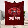 Black Spider On Red Background Flannel Blanket-Soft and Suitable for Sofas,Beds,Offices,Travel,All Seasons,Great Gift for Holidays and Birthdays.