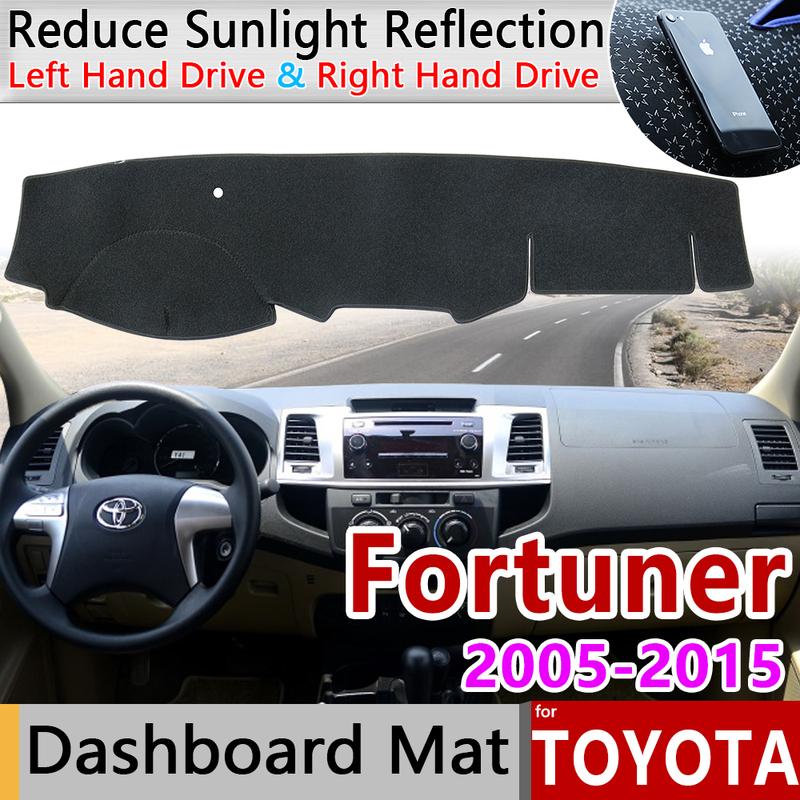 For Toyota Fortuner 2005~2015 AN50 AN60 Hilux SW4 SR5 Anti-Slip Mat Dashboard Cover Pad Sunshade Dashmat Carpet  Accessories Ru