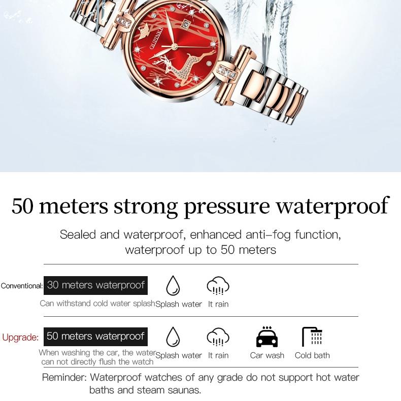OUPINKE Montres Marque de Mode Montre Mécanique Automatique Étanche Montre pour Femme