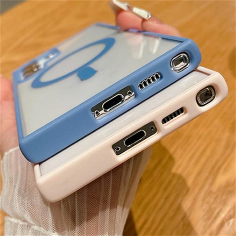 Magnetic For Magsafe Phone Case For Samsung Galaxy S25 S22 Ultra Plus Wireless Charge Cases For Samsung S24 S23 Ultra Plus Cover