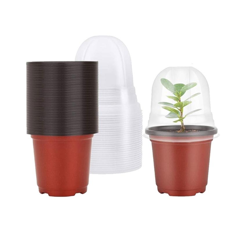 5/10/15/20Pcs Plastic Nursery  Starting Pots Flower Plant Container
