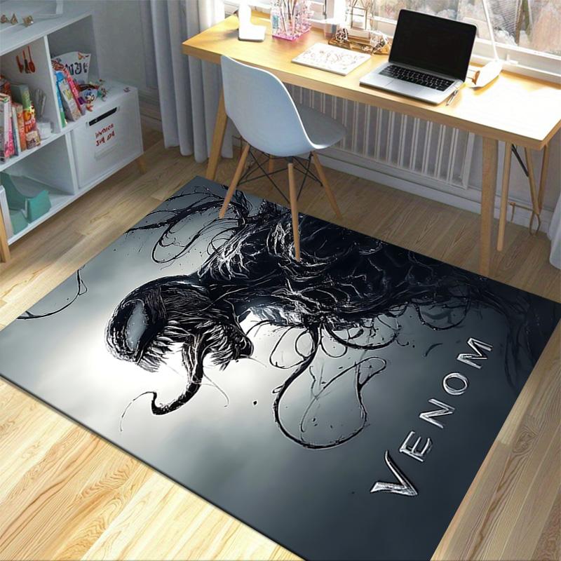 1pc Venom Cityscape Carpet for Playroom Bedroom Living Room Sofa Home Decor,kids Game Area Rug Non-slip Floor Mat Y82660