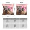 Pillow Cover Cute rock hyrax wearing bow  Kawaii Pillow Case For Living Room Chair Pillowcases