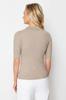 Women's Fashionable Stylish Sweater Mink Basic Polo Neck T-Shirt Look Knitwear Sweater
