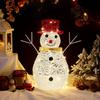 Snowman Motif Desk 32cm Battery USB Christmas Ornament Perfect Gift for and Holidays Lamp, Tall, LED, & Powered, 2-Way Power, Light, Mother's
