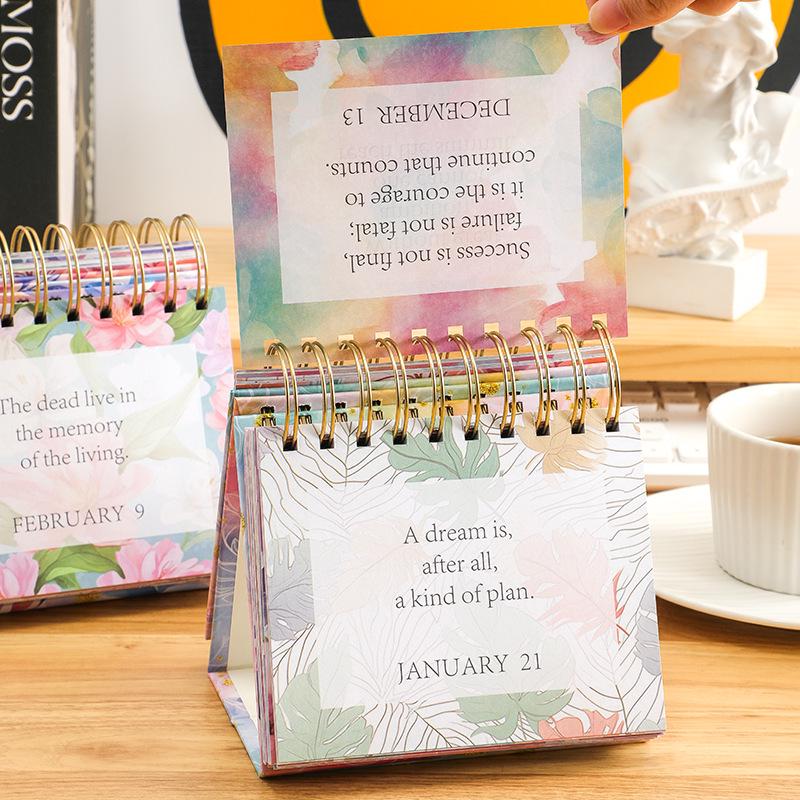 2026 Inspirational Desk Calendar for Women - Creative 365-Day Perpetual Ornament