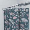 Delightful Floral Butterfly Shower Curtain Pink Blue Watercolor Pattern For Bathroom Decor Waterproof Fabric, Size 72X78 Inches
