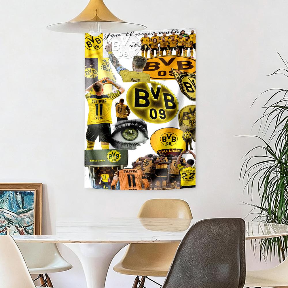 Borussia Dortmund Wanddekoration Wandteppich Kunst Für Haustier-Gedenken Geburtstag Hochzeitsparty Hintergrund Familiengeschenk