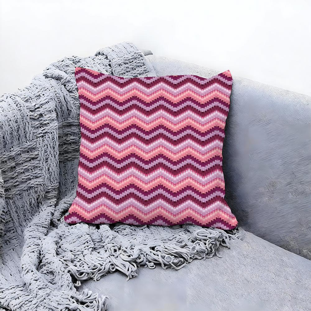 Modern Herringbone Pattern Style Cushion Cover Premium Comfort Reversible Pillow Cove in One Design for Any Room Car Interior