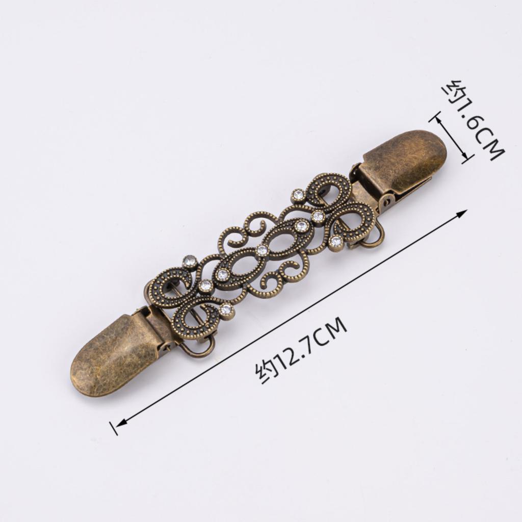 Spona na šál Evropská a Vintage spona na svetr Dámský pin na hedvábný šátek zdobený diamanty - Brož na odhalení Klopová spona na šátek Slitinové doplňky