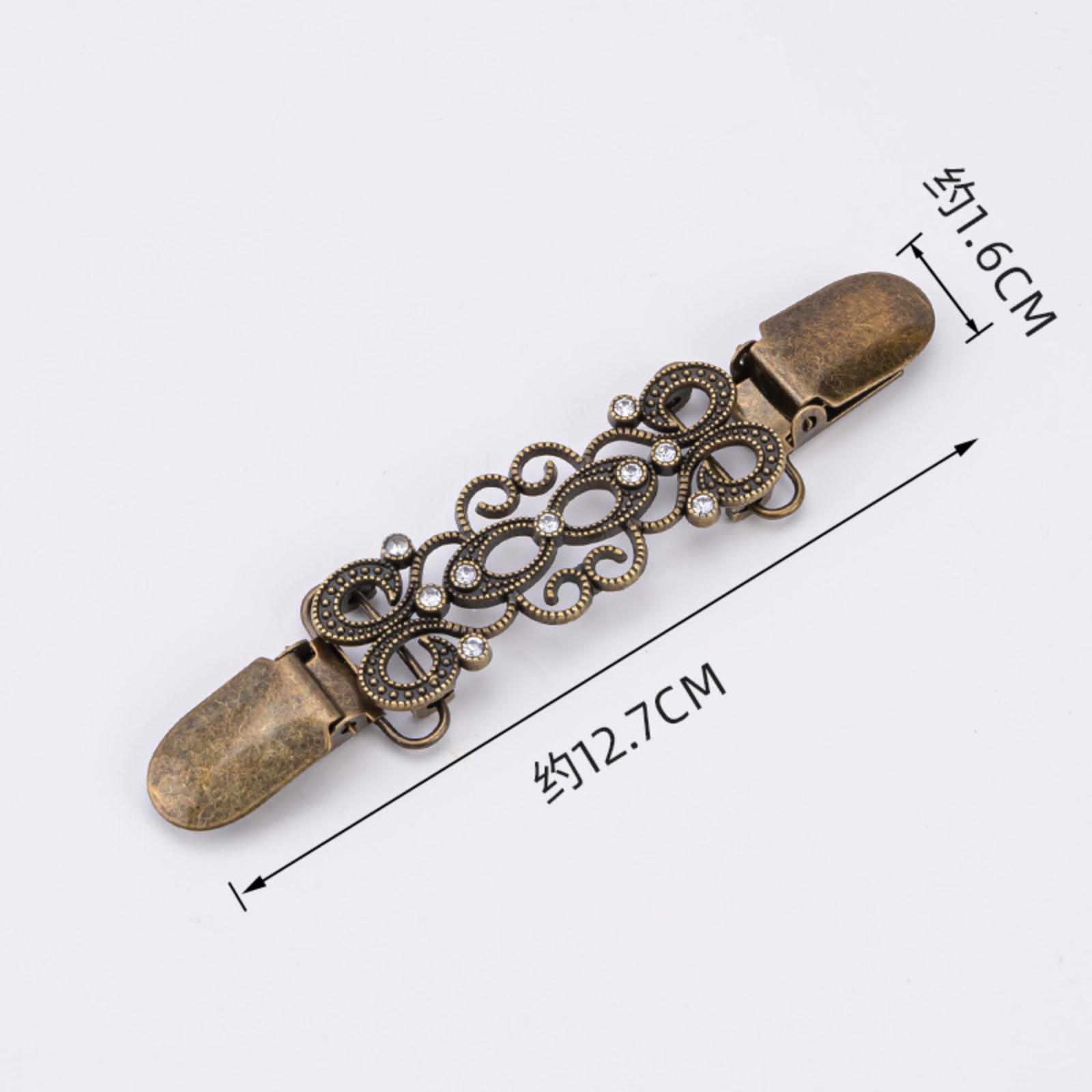 

Shawl Clip European & Vintage Sweater Clip Women s Diamond-Studded Silk Scarf Pin -Exposure Brooch Collar Scarf Clip Alloy Accessories One Size жовтий