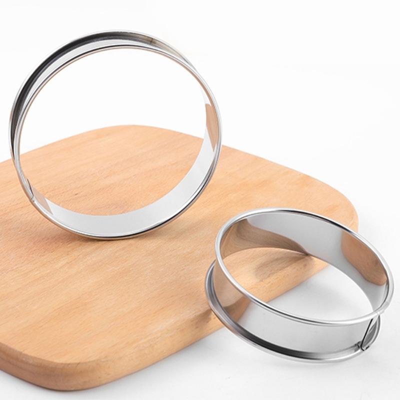 Home Baking Muffins and Tarts Rings Practical Stainless Steel Nonstick Baking Rings for Muffins Crumpet and Tarts