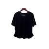 European Plus Size U-Neck Ruched Short-Sleeve Cotton T-Shirt for Summer 2025