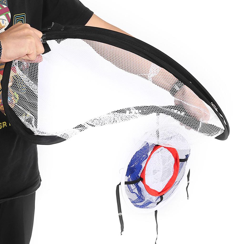 Schwarzes Nylon-Netz Faltbares Golf-Chipping-Netz Bälle-Sammler Halterung Tasche Trainingszubehör