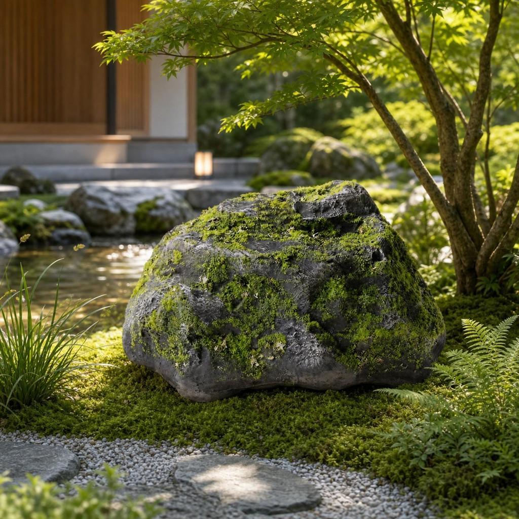 Natural-Looking PU Decorative Landscaping Rock Realistic lichenTextured Faux
