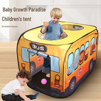 Pop-up Baby Play Tent: Interactive Indoor/Outdoor Cartoon Bus House