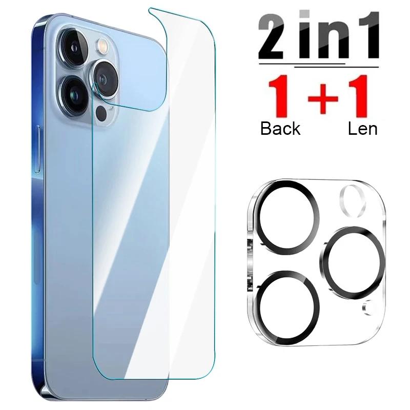 For iPhone 16/16 Plus/16 Pro/16 ProMax Tempered Glass Screen Protector Film HD Clear Full Cover Camera Lens Back Protector Film