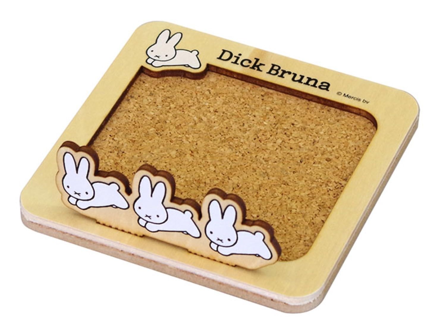 

Nagano Factory Miffy Rabbit Coaster with Ornament W95 x H95 x Made in Japan DB580C, Approx. D7mm,