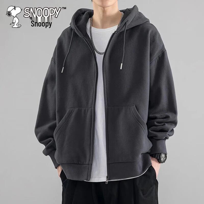 SNOOPY Men's Hooded Cardigan Sweatshirt