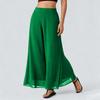 Women’s Loose Fit Chiffon Wide Leg Pants High Waist Long Flowing Trousers Casual Lightweight Comfortable Design