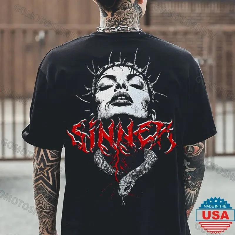 SINNER Thorn Queen & Snake Print Men s Unisex T-Shirt XXXXL