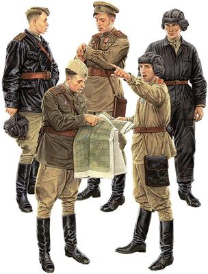 Miniart 1/35 Scale Soviet Army Field Meeting Officers Figure Set of 5 Special Edition Plastic Model Kit MA35365