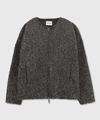 Billiant Jacquard Wool Cardigan_Black