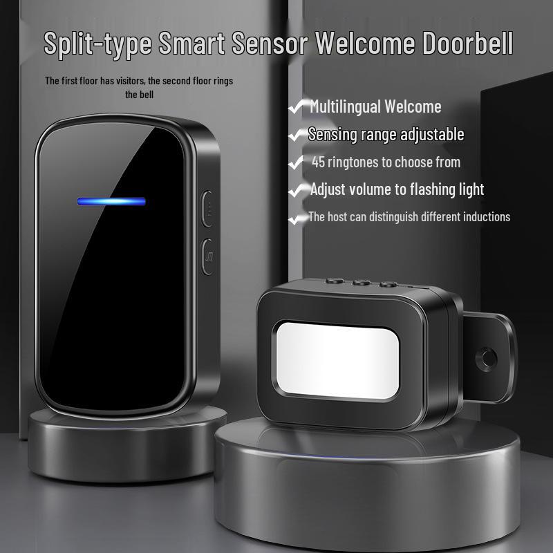 Infrared Motion Sensor Split Doorbell - Wireless Chime and Anti-Theft Security