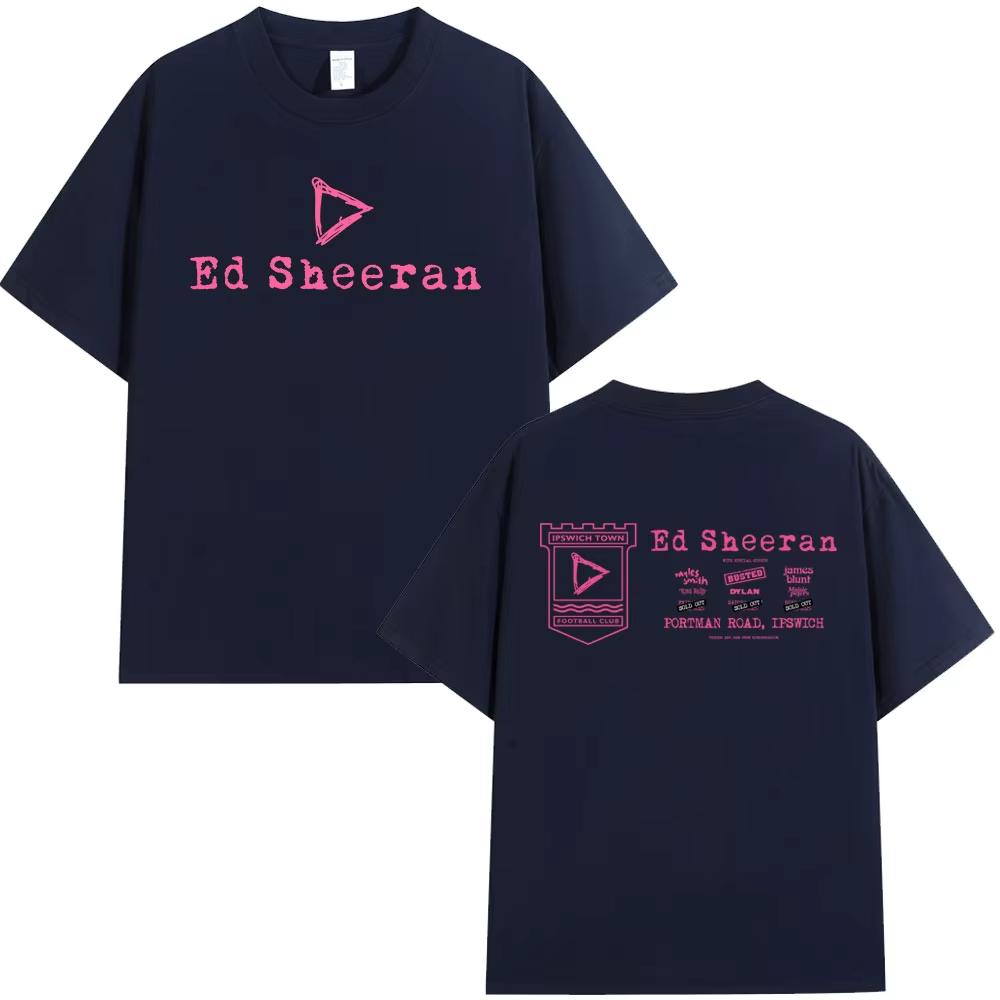 Ed Sheeran Play Tour 2025 Merch Koszulki Prezent dla Fanów Odzież Męska Damska Moda Vintage T-shirty Oversize Bawełniana Koszulka Casual