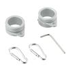 Set Aluminum Flag Pole Rings 360 Degree Rotating Flagpole Flag Mounting Rings With Carabiners AntiWrap For 0.75-1.02 Inches