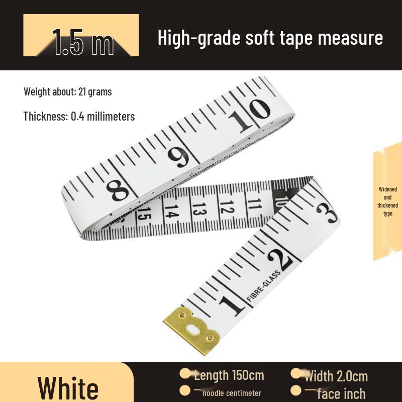 PVC Fiberglass Soft Tape Measure - 1.5m, 2m, 3m Tailor's Measuring Tape