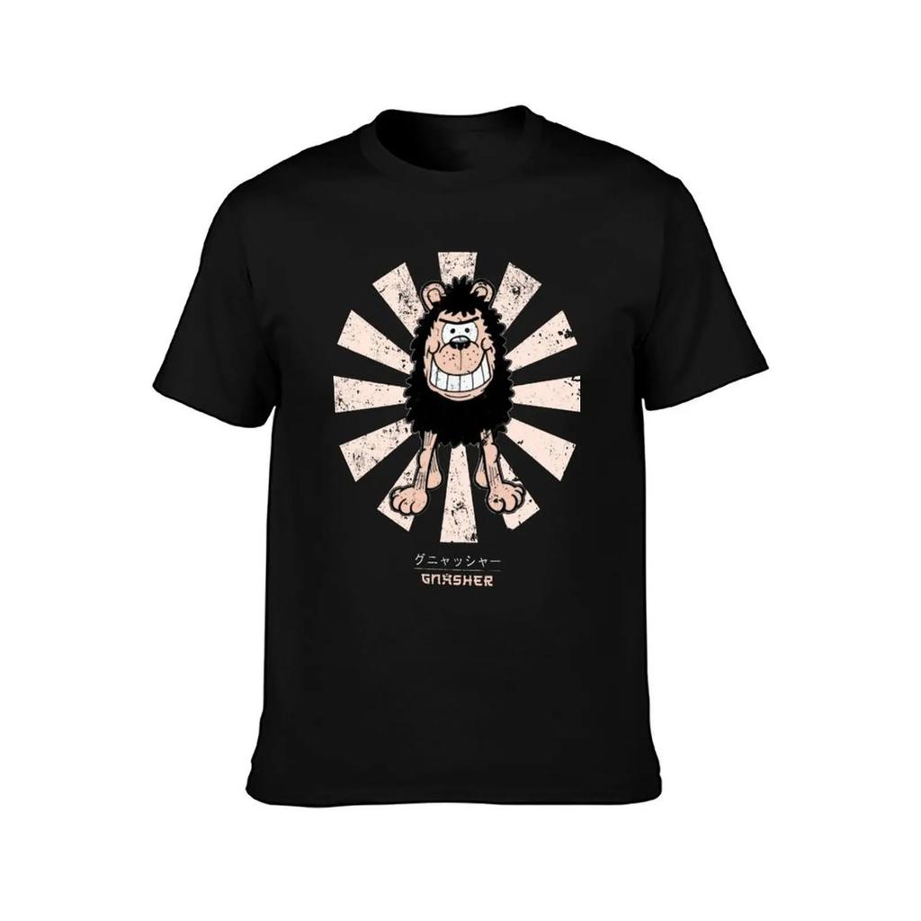 Gnasher Retro Japanese TShirt Short sleeve tee graphic shirts mens vintage t shirts 2025 new model