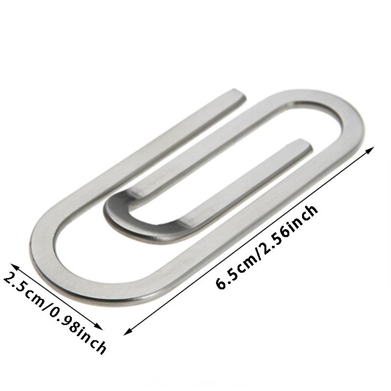 Geld Clips Creatief Roestvrij Staal Metalen Paperclip Houder Map Bankbiljet Hot Verkoop Clip Zilver 2025 Nieuw