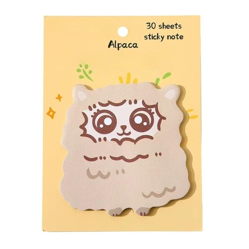 30 Sheets Cute Animal Sticky Notes Unusual Sticky Notes Cartoon N Times Message Sticky Memo Pad Stationary Office Accessories