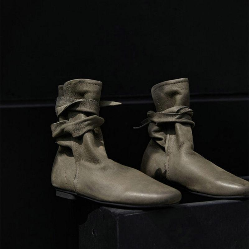 Fashion 2026 Autumn Winter Soft Leather Split toe Tabi Women Ankle Boots Fashion Zip Thick High heels Chelsea Chunky Shoes Short Booties