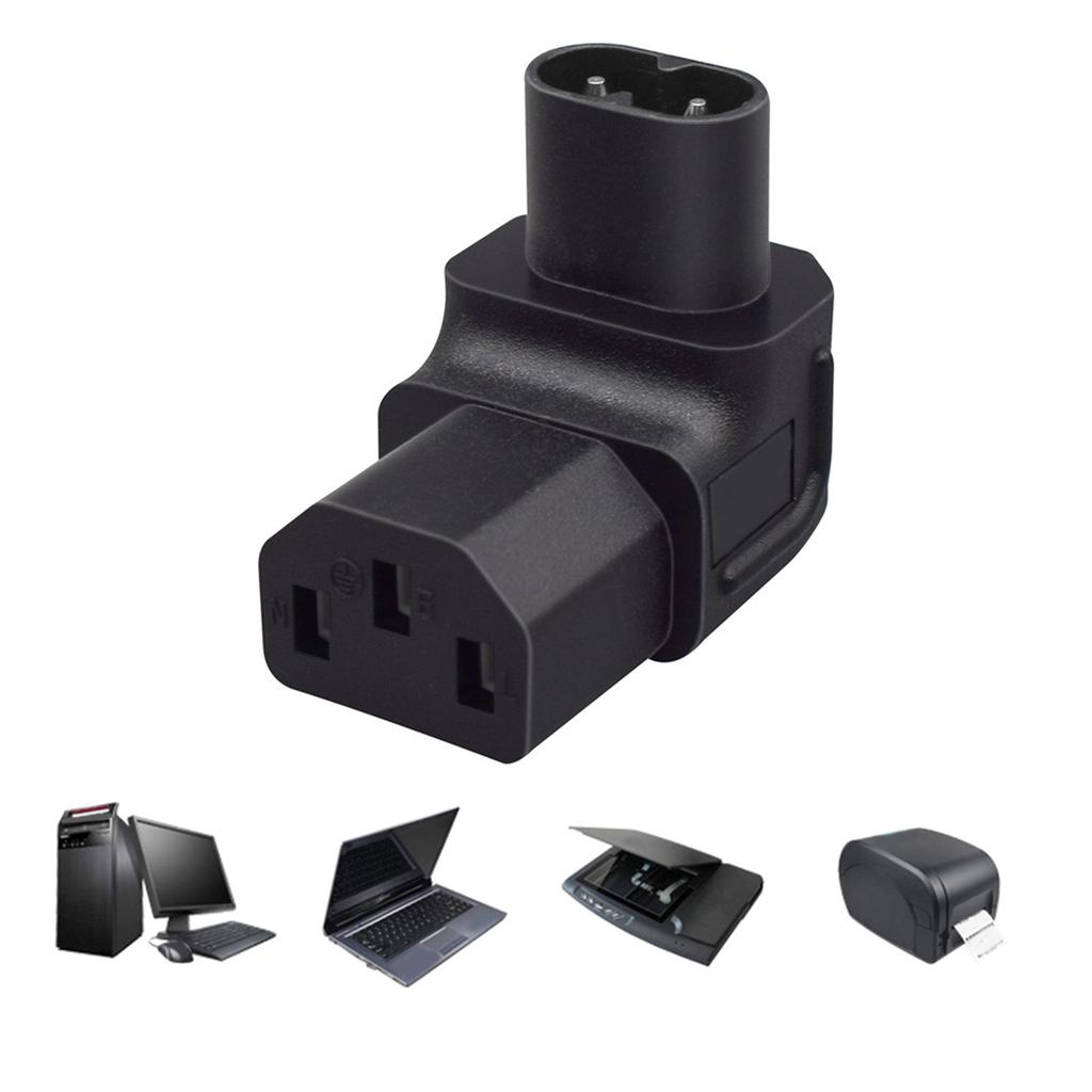 IEC320 C8 auf C13 Netzkabeladapter PVC-Konstruktion Stecker auf Buchse Aufwärts gebogen für einfache Verbindung JD46